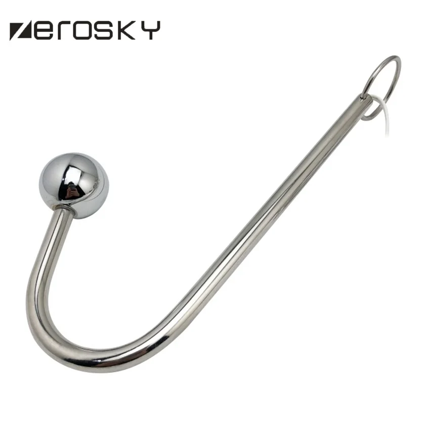 Zerosky Анальный крючок из нержавеющей стали электро-шок электродрель
