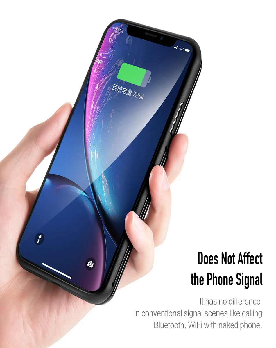 ROCK магнитное Беспроводное зарядное устройство с зажимом для iPhone XR 5000 мАч Внешний портативный резервный аккумулятор быстрая зарядка чехол
