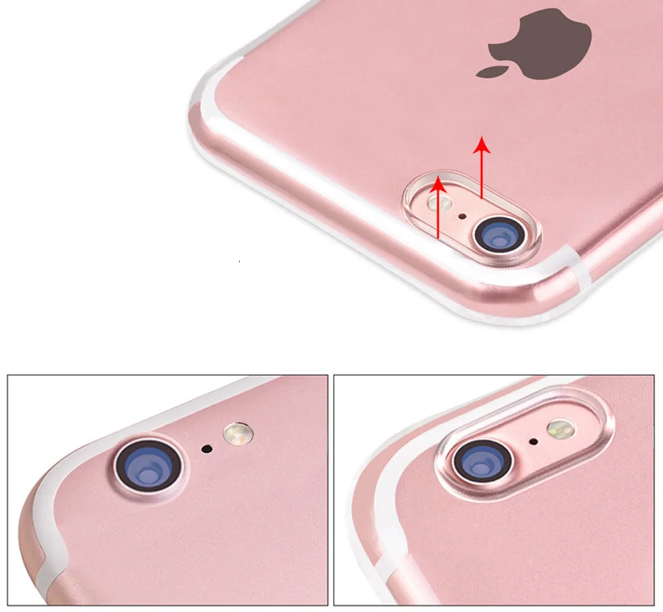 Чехол для iphone 7 мягкий TPU прозрачный силиконовый чехол Apple Plus противоударный 8 Caso