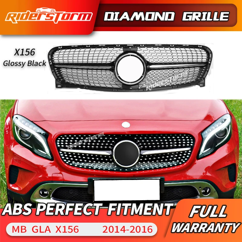 Алмазный гриль подходит для GLA класса X156 Алмазная Передняя решетка Mercedes benz GLA180
