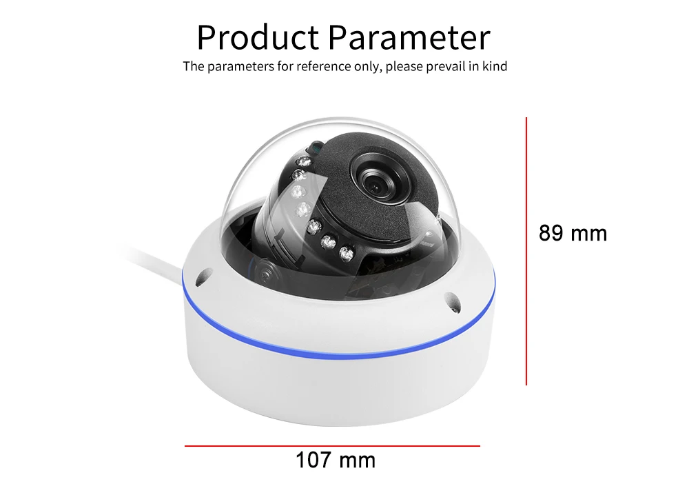 USAFEQLO широкоугольная купольная камера Metail HD IP камера 4MP 5MP 8MP Крытый Открытый H.264/H.265 камера 15 светодиодов cctv Камера