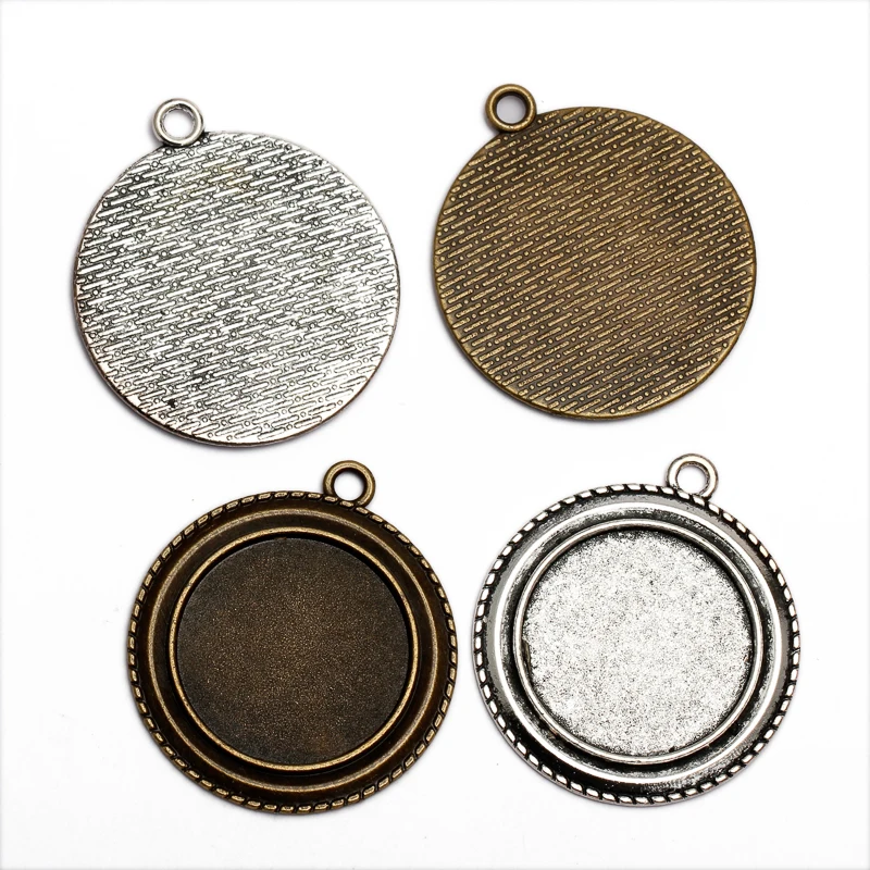 10 шт., пустые Овальные Подвески с кабошоном, 25 мм