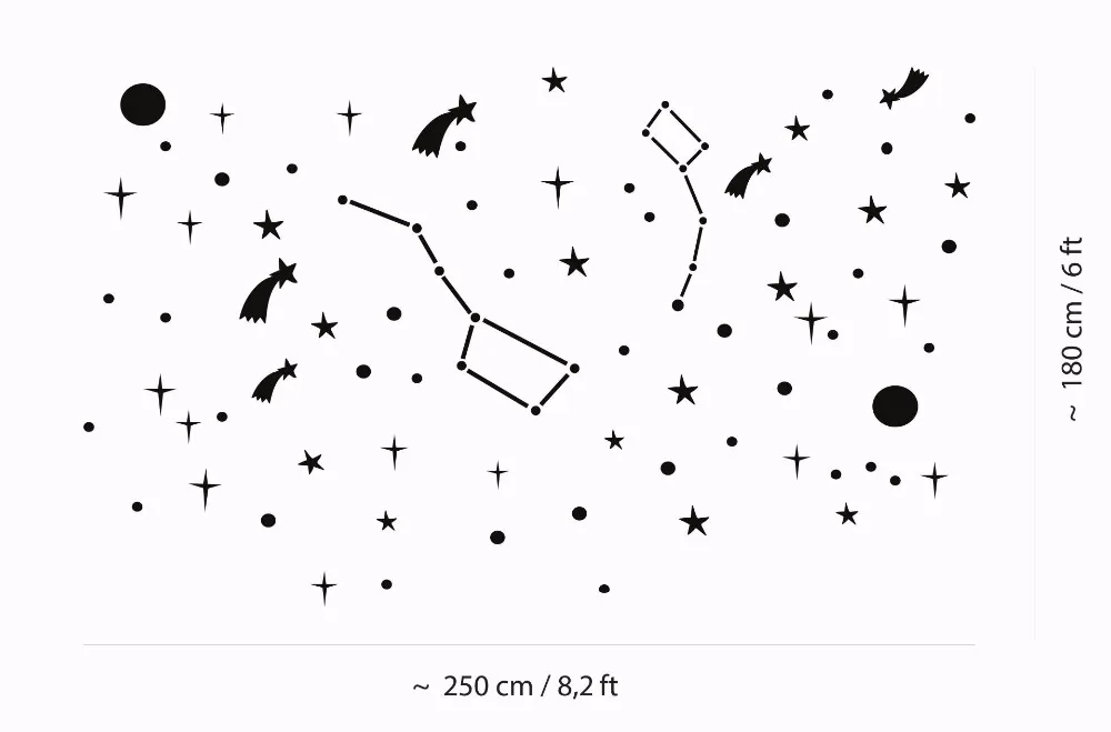 Настенная Наклейка сделай сам Зодиак питомник Ursa major и ursa minor Созвездие Большая