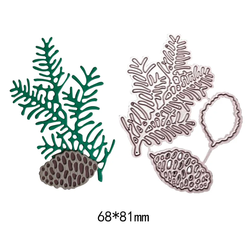 Листья Pinecone Металлические Стальные режущие штампы трафарет для DIY Скрапбукинг