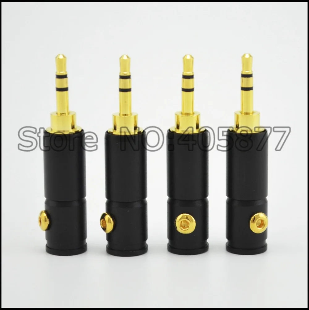 10 шт. позолоченный 2 5 мм 3 ploe штекер аудио разъем припоя|3 plug|connector 3connector 2.5mm |