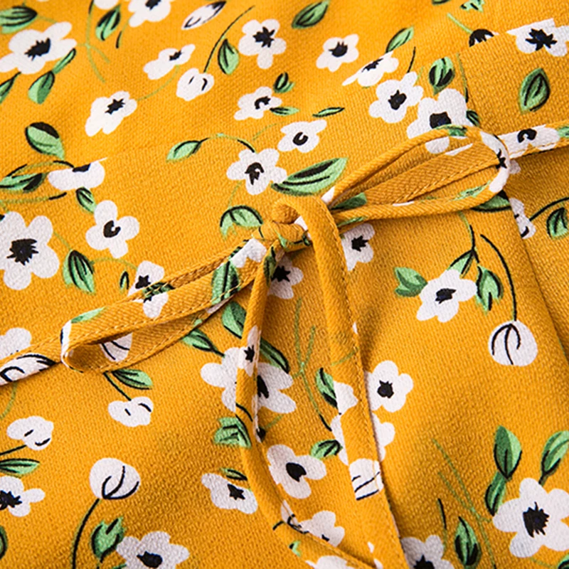 NVZHUREN Spaghetti Strap V Neck Summer Dresses For Women Brand Design Print Dress With Sashes Ladies Cute Off Shoulder | Женская одежда