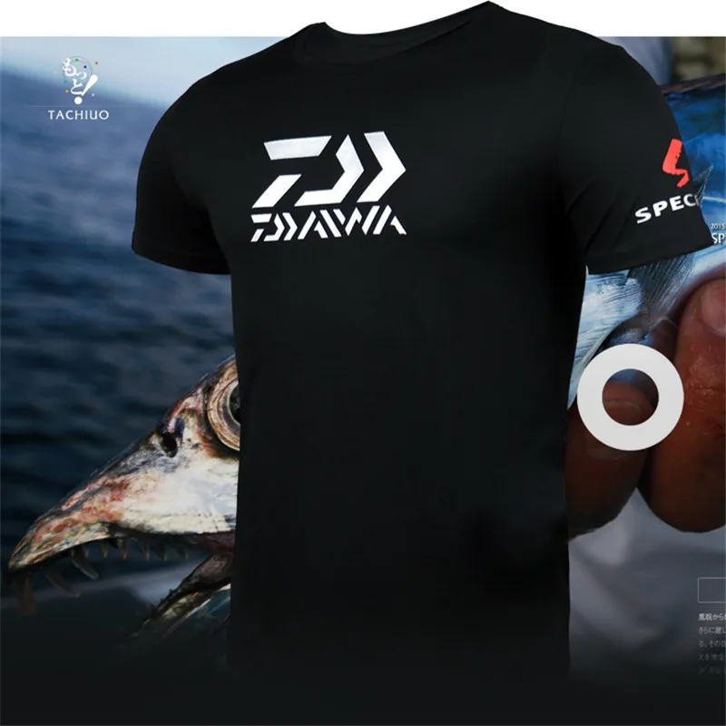 Daiwa Мужская брендовая одежда для рыбалки быстросохнущая дышащая футболка с