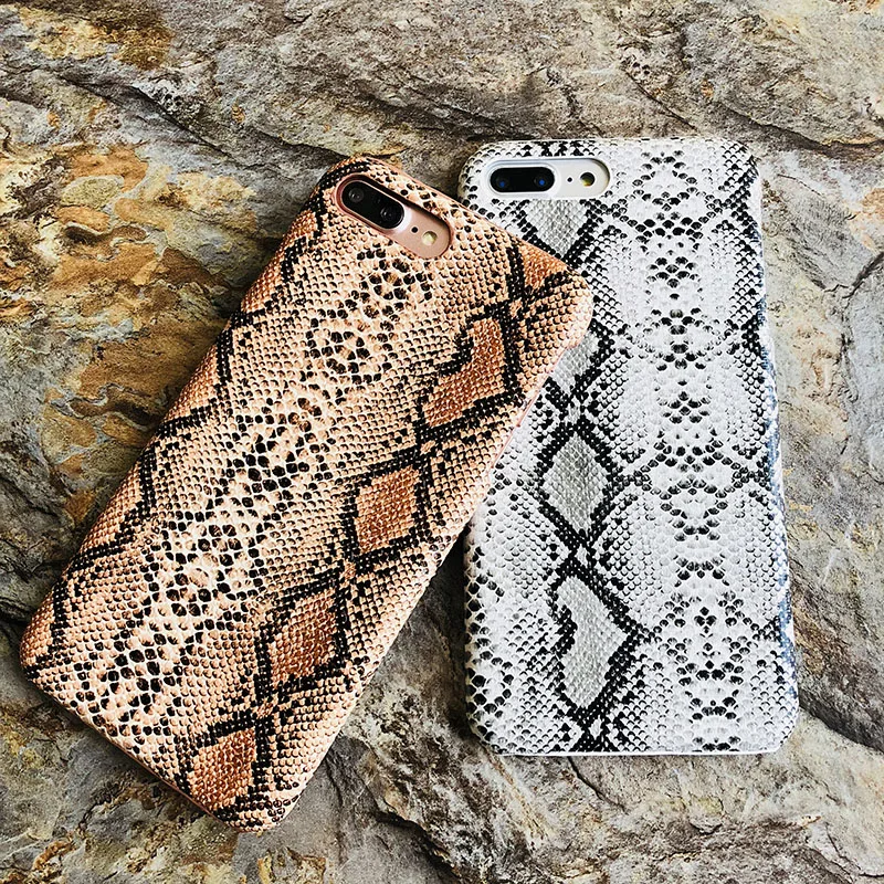 Винтажный чехол для телефона из змеиной кожи iPhone X XR XS Max 11 Pro геометрический