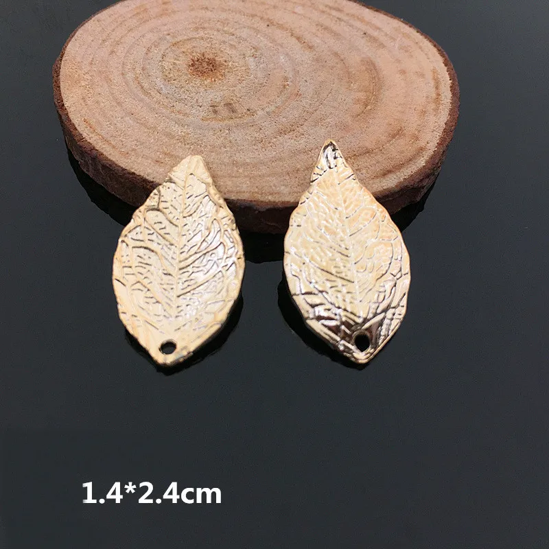 100 шт. соединители в виде листьев золота 14 х24 мм|charms zodiac|charm dropperscharms mini |