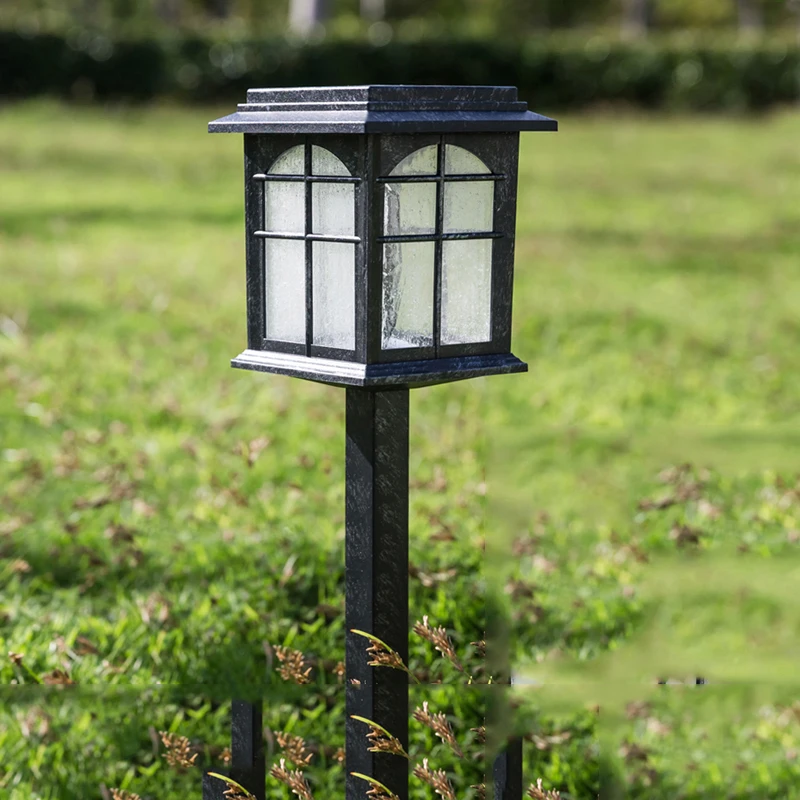 Форма дома газон свет LED Открытый водонепроницаемый сад пейзаж стеклянный абажур