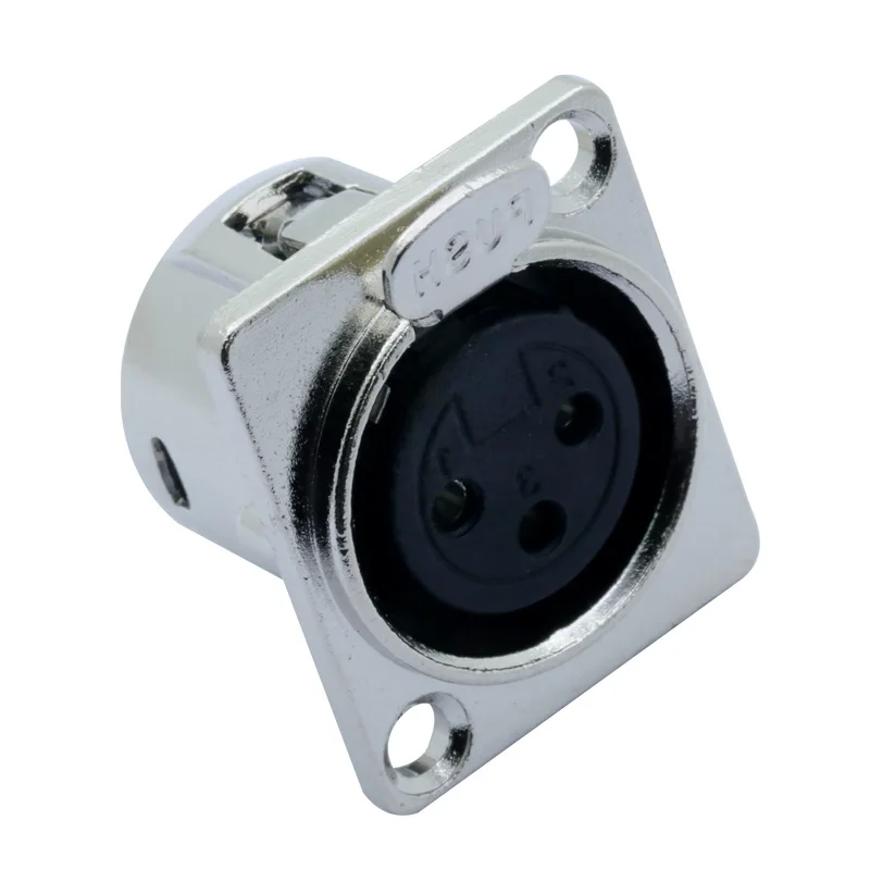 10pcs High quality XLR connector Nickel Plated 3pin Female jack panel mount audio speaker plug | Обустройство дома
