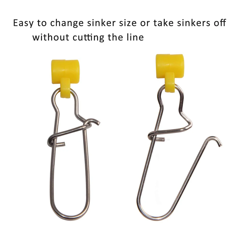 100 шт./лот жёлтый слайдер для рыбалки быстро меняющийся скользящий с безопасными