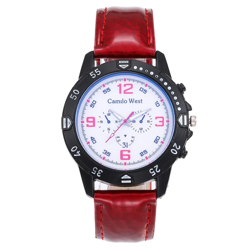 Часы женские кварцевые с кожаным ремешком люксовые повседневные наручные со