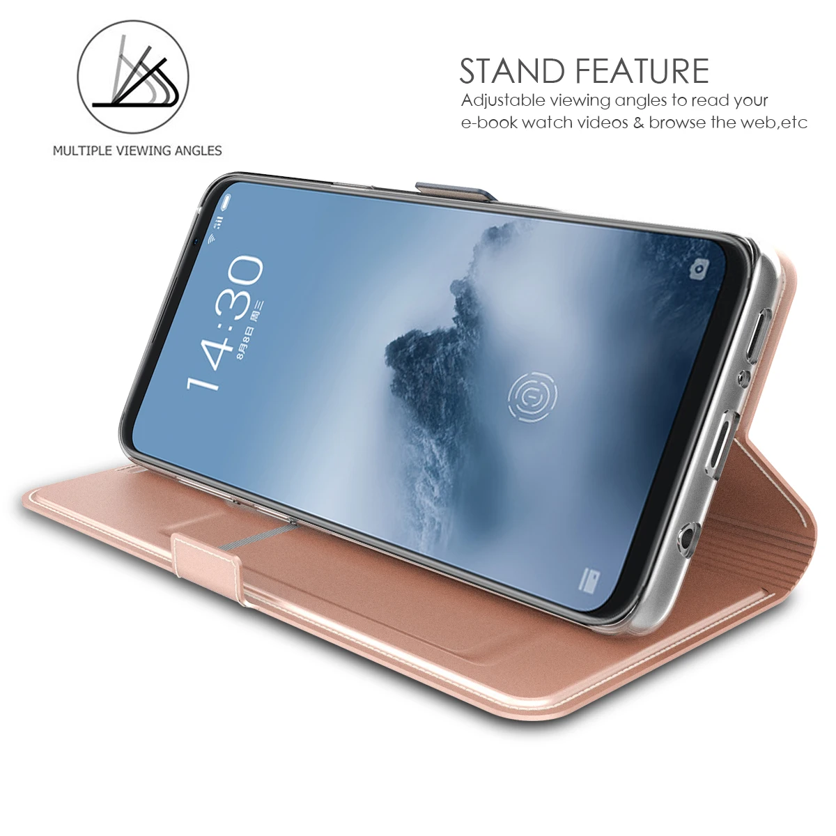 For Meizu 16/16 Plus Case PU Leather Flip Stand Wallet Case Full Body Cover with Card Holders& Magnet Buckle For Meizu 16th