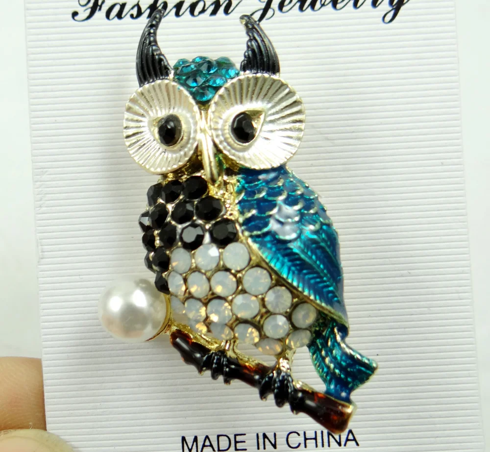 Hot Sale owl Brooches Men Women Suits Dress Hat Collar Brooch Pins Scarf Buckle Party Weddings Banquet Gifts W23 | Украшения и