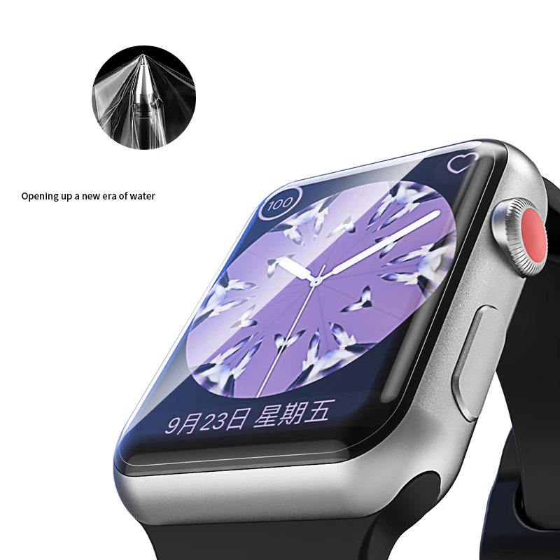 Защитная пленка 10D с полным покрытием для iWatch 1/2/3/4 1/2 шт.|Защитные стёкла и плёнки