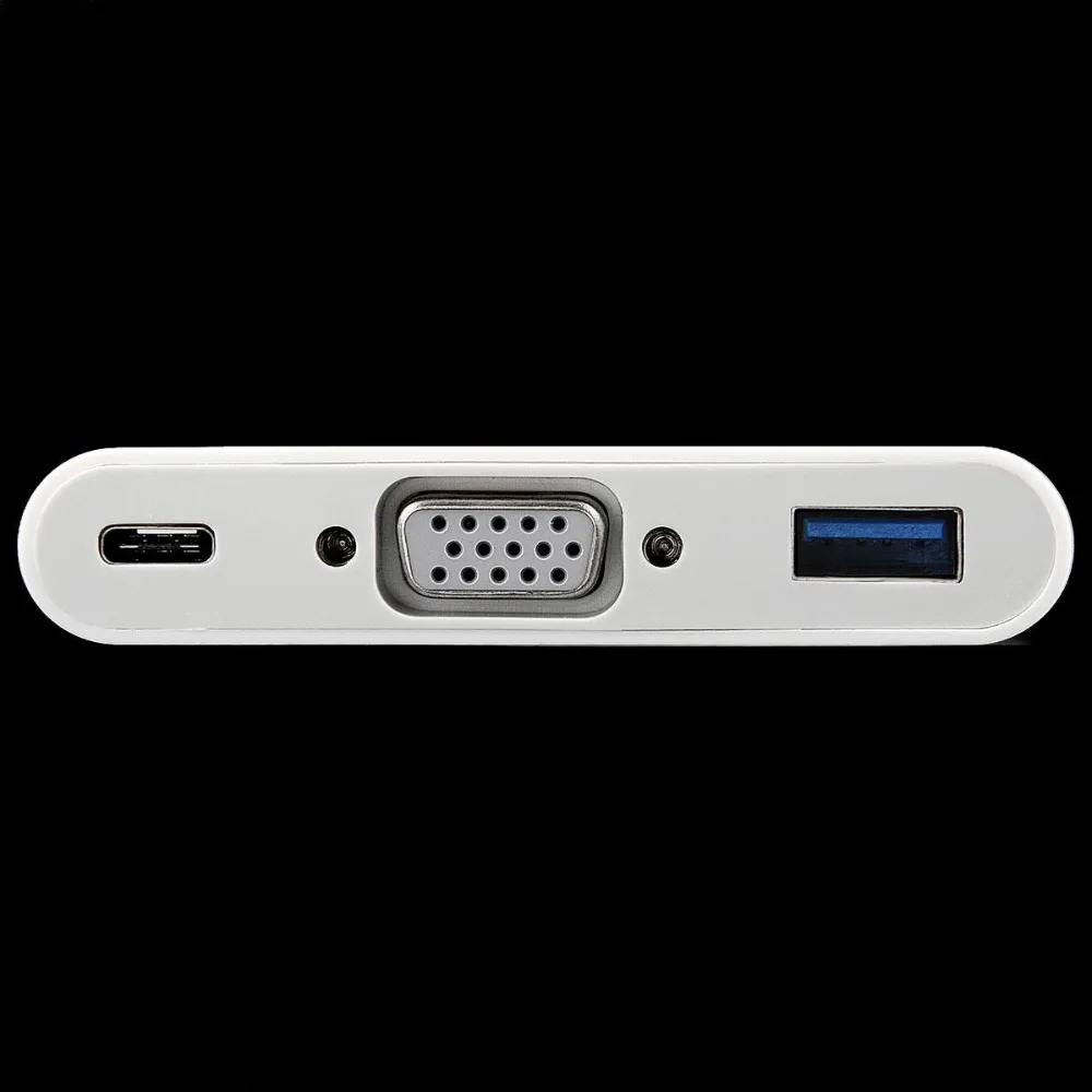 USB C 3 1 Type для VGA проектора и USB3.0 OTG Женский в зарядное устройство адаптер iMac MacBook Pro|to