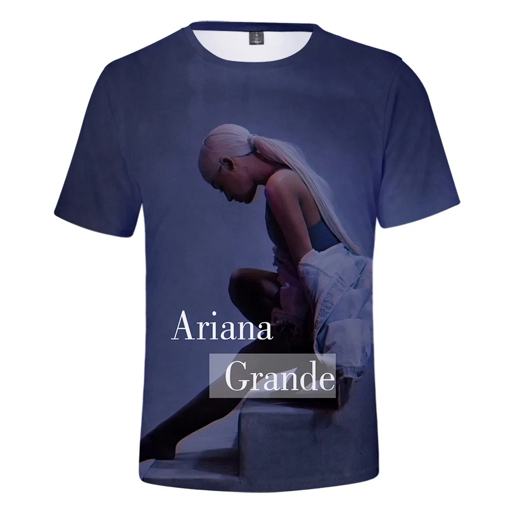 3D Ariana Grande DJ певица Футболка короткий рукав Для мужчин женщин веселое Harajuku уличная