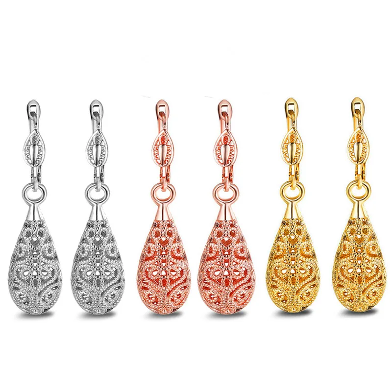 Модные Роскошные серьги из белого золота для женщин и девушек длинные цвета