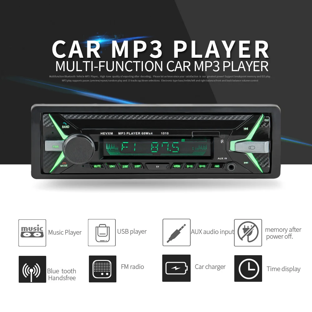 2018 новое автомобильное радио MP3 передатчик музыка Авто аудио стерео 1 Din