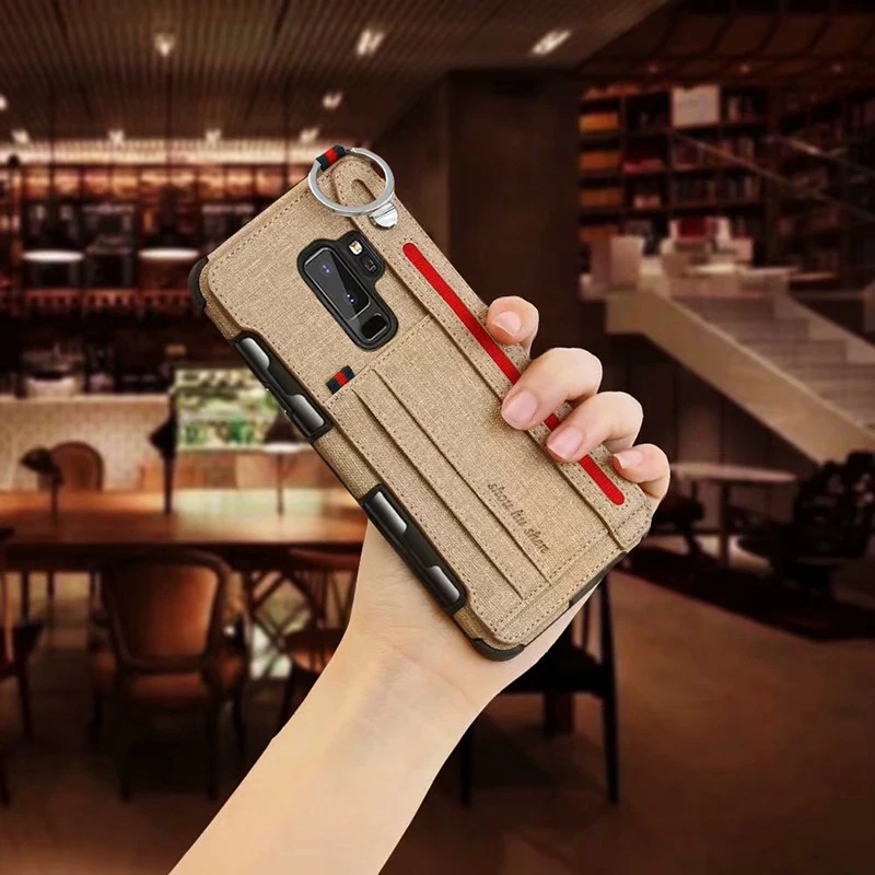 ProElite держатель для карт кошелек Подставка для ключей чехол для samsung S9 S8 Plus Роскошный Полный Корпус Подвесной чехол для samsung Note 8