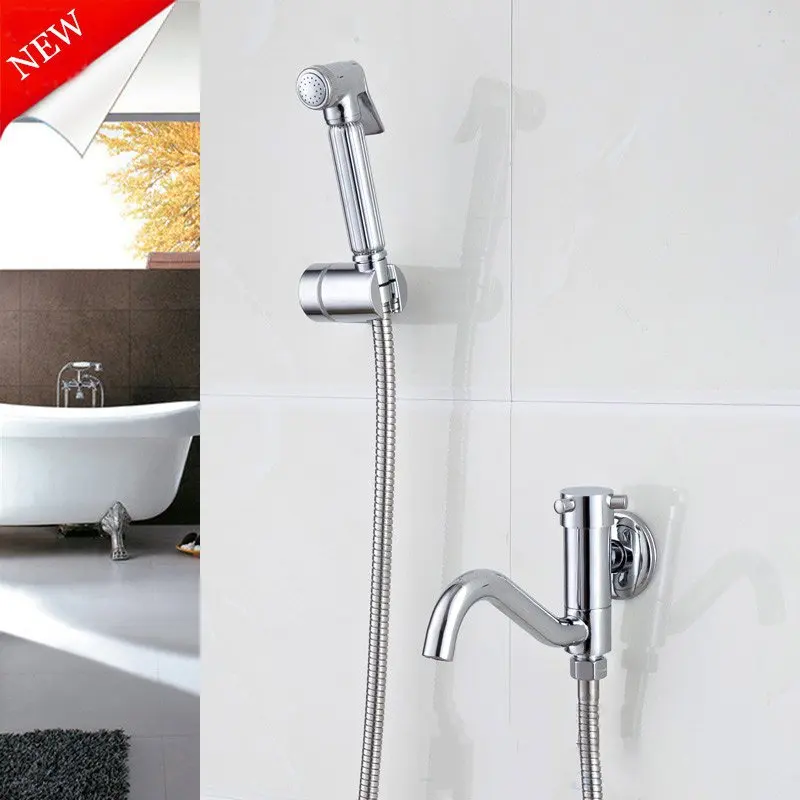 

Copper hot and cold bidet syringe small shower bidet toilet syringe faucet spray gun belt Cold spray + Shower Hose
