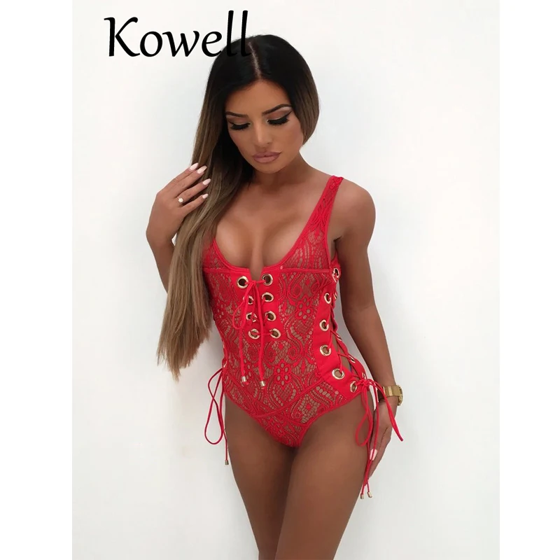 Kowell 2018 новый модный сексуальный женский спандекс кружевной материал тонкий боди