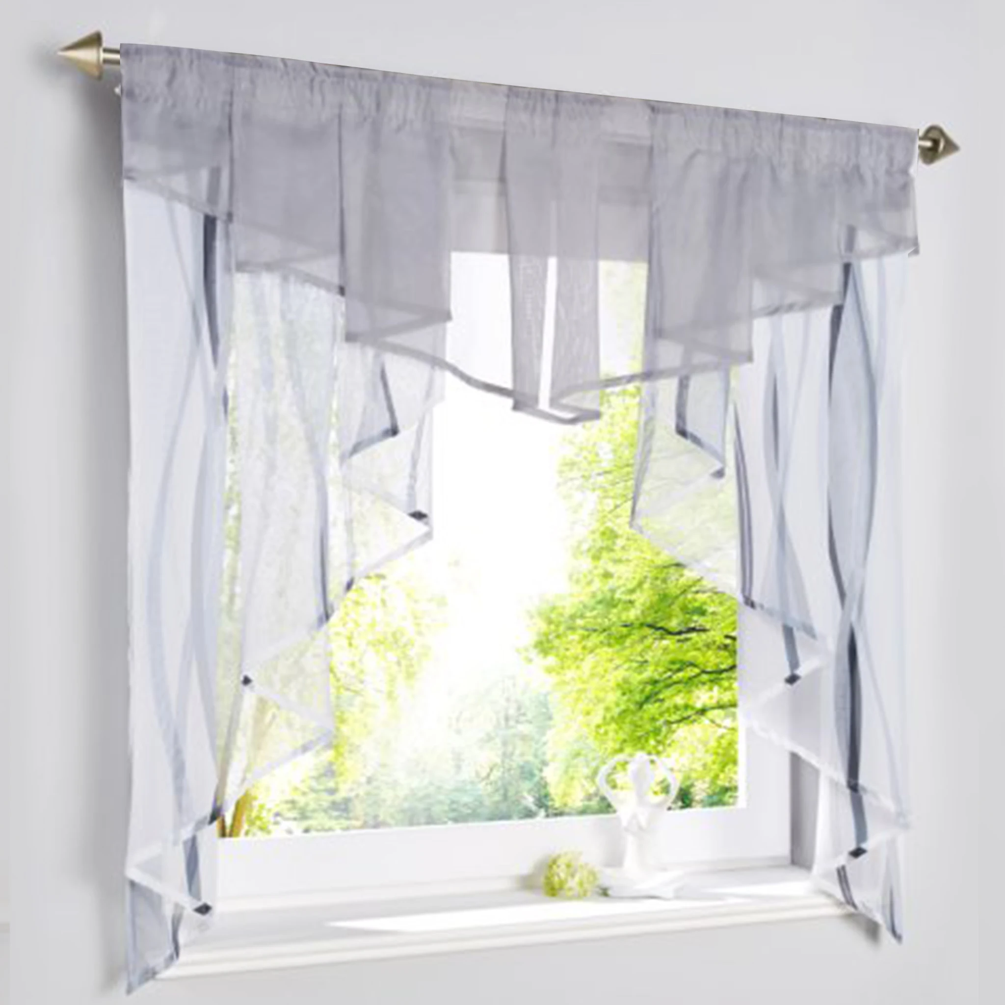 Занавеска для окон из полиэстера в полоску 5 размеров 4 цвета 1 шт.|window treatments|curtain