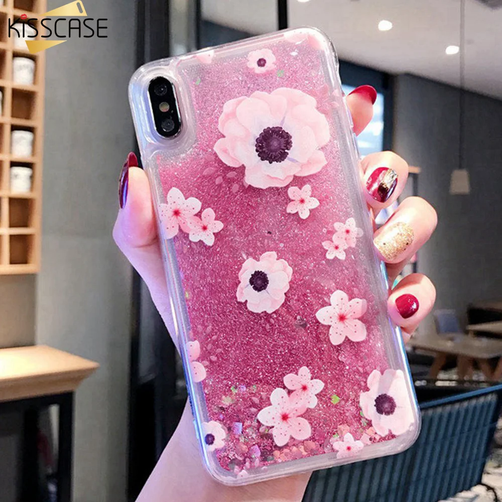 Чехол для телефона KISSCASE Liquid Quicksand Samsung Galaxy S9 S10 S8 Plus блестящий чехол Note 8 9 J6 J8 A7 A8 2018 |