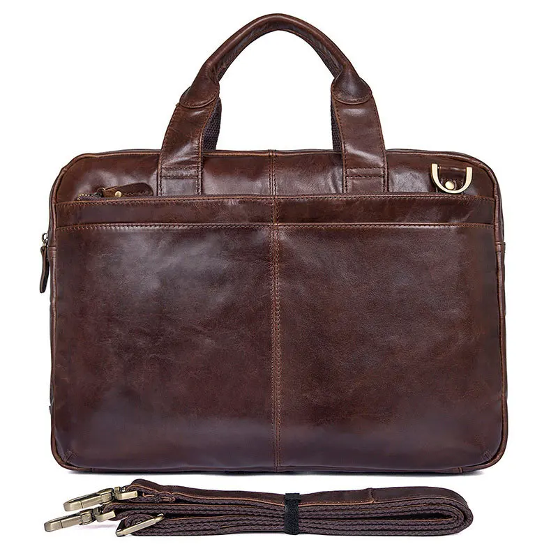 

Briefcase For Men Genuine Leather 15" Business Travel Real Leather Handbag Bags Man Business Casual Brand Vintage Tote Bag