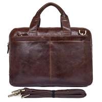 briefcase for men genuine leather 15 business travel real leather handbag bags man business casual brand vintage tote bag