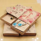 DIYjewelry ожерелье серьги упаковка коробка ручной работы Любовь Свадьба Подарочная коробка marbelЛовец снов дизайн подарок. Конфеты box50pc + 50 карт