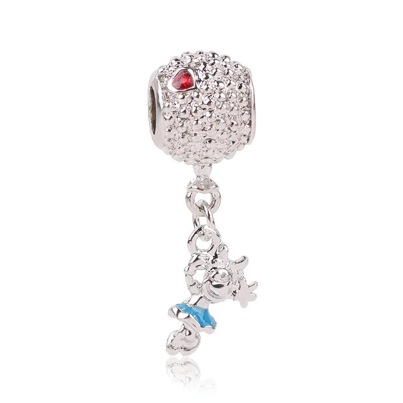 K071 Подходит для Pandora, подвески, серебро 925, браслет для женщин, смешанный 1 шт, серебро 925, любовь, кофе, разделитель, зажим, сделай сам, розовое золото, бусины - Цвет: K071