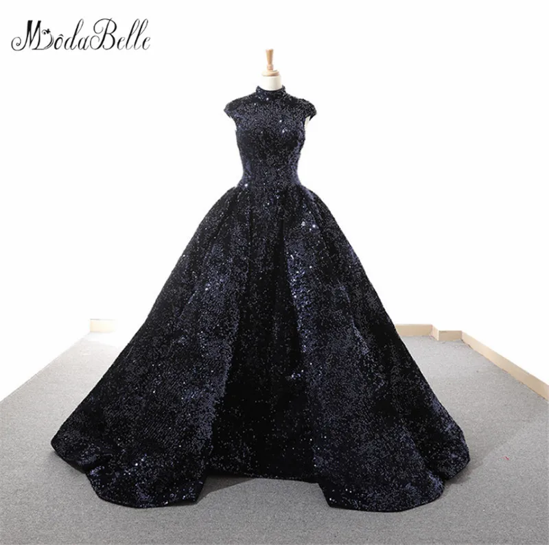 Modabelle блестящее бальное платье в пол с высоким воротом винтажное пышное Оптовая