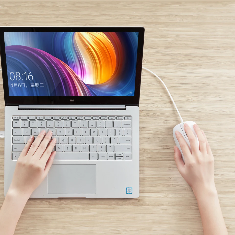 Оригинальная Xiaomi Jesis мышь с детектором отпечатка пальца Проводная оптическая эргономичная игровая Рабочая мышь для Macbook PC ноутбук компьютер Windows10, 8,1