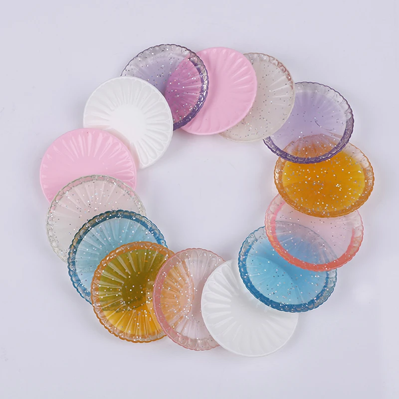 Лотки для кукольного домика Прочные прозрачные мини тарелки еды посуда