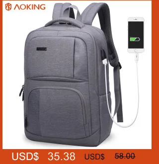 Aoking рюкзак для ноутбука с защитой от воров и USB зарядкой 15,6 дюймов, мужской рюкзак, школьный рюкзак, повседневная сумка для отдыха, Mochila