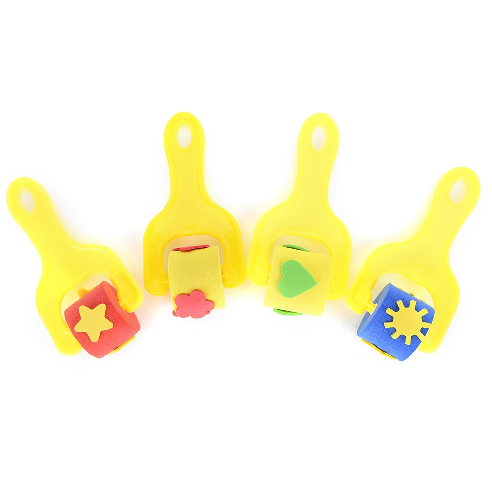Random 1pcs Детская краска губка для граффити роликовая щетка для рисования Детские принадлежности для рисования EVA художественная губка для краски - Цвет: Random 1pcs