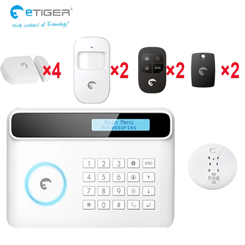 E Тигр новейшая лучшая система безопасности для дома RFID чтение SMS о сигнала