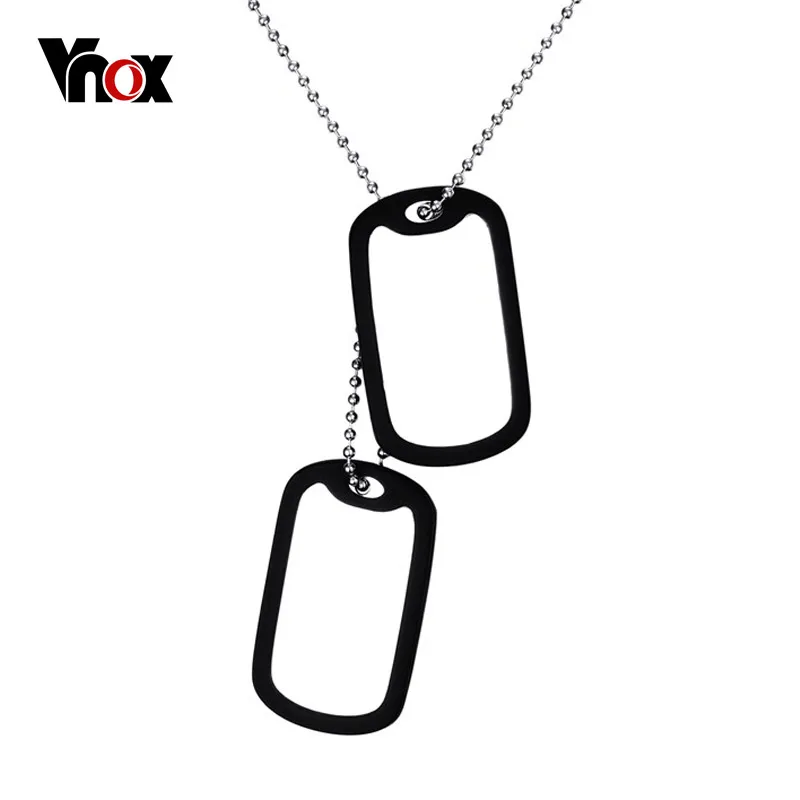 Vnox Нержавеющая сталь dog tag Цепочки и ожерелья Классическая мода Для мужчин Цепочки и ожерелья ювелирные изделия полированный