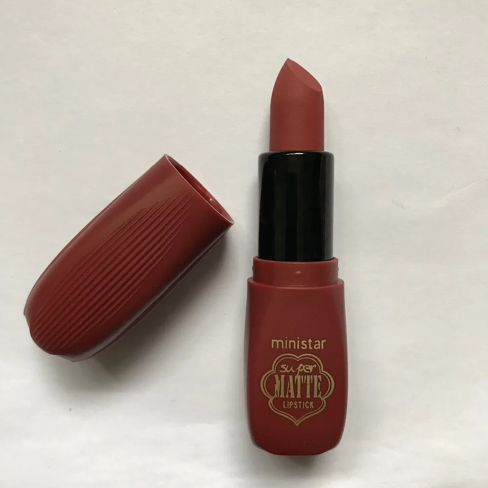 MINISTAR Женская водостойкая матовая помада стойкая для губ 2018 Макияж телесного