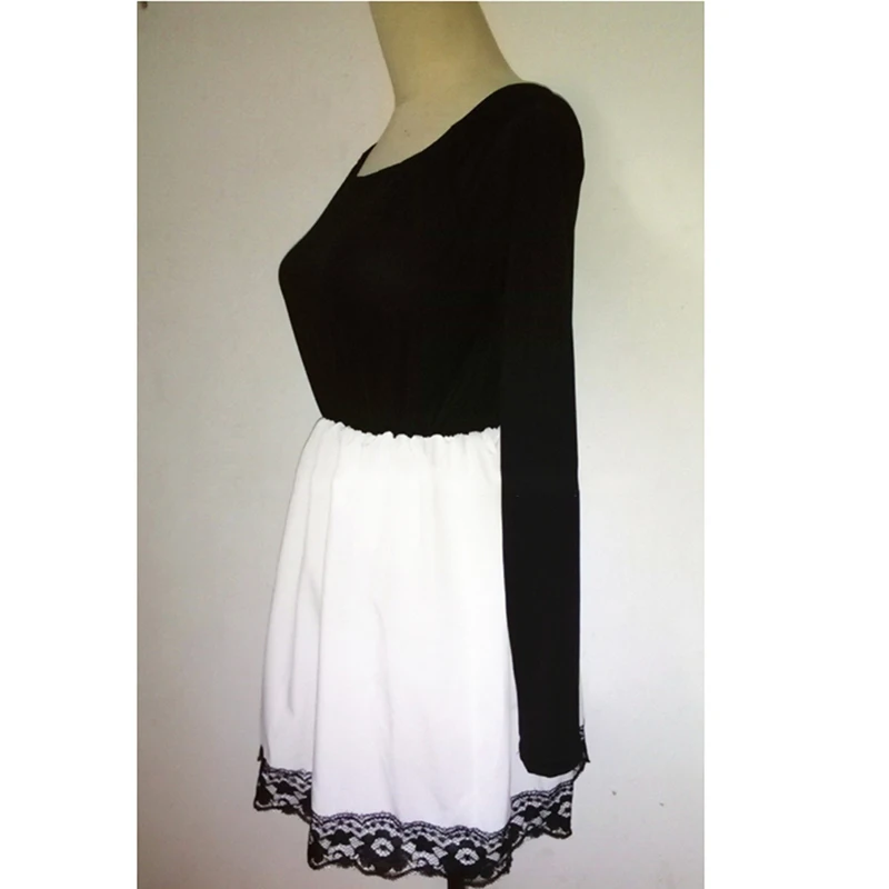 Новое Осеннее женское платье повседневное кружевное трапециевидной формы с