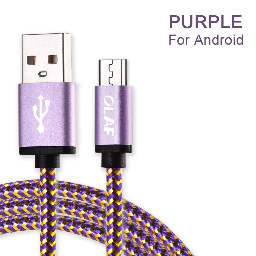 Олаф Micro USB кабель 1 м 2 м 3 м Быстрый кабель синхронизации данных и зарядки для samsung huawei Xiaomi LG Andriod USB кабель для мобильного телефона