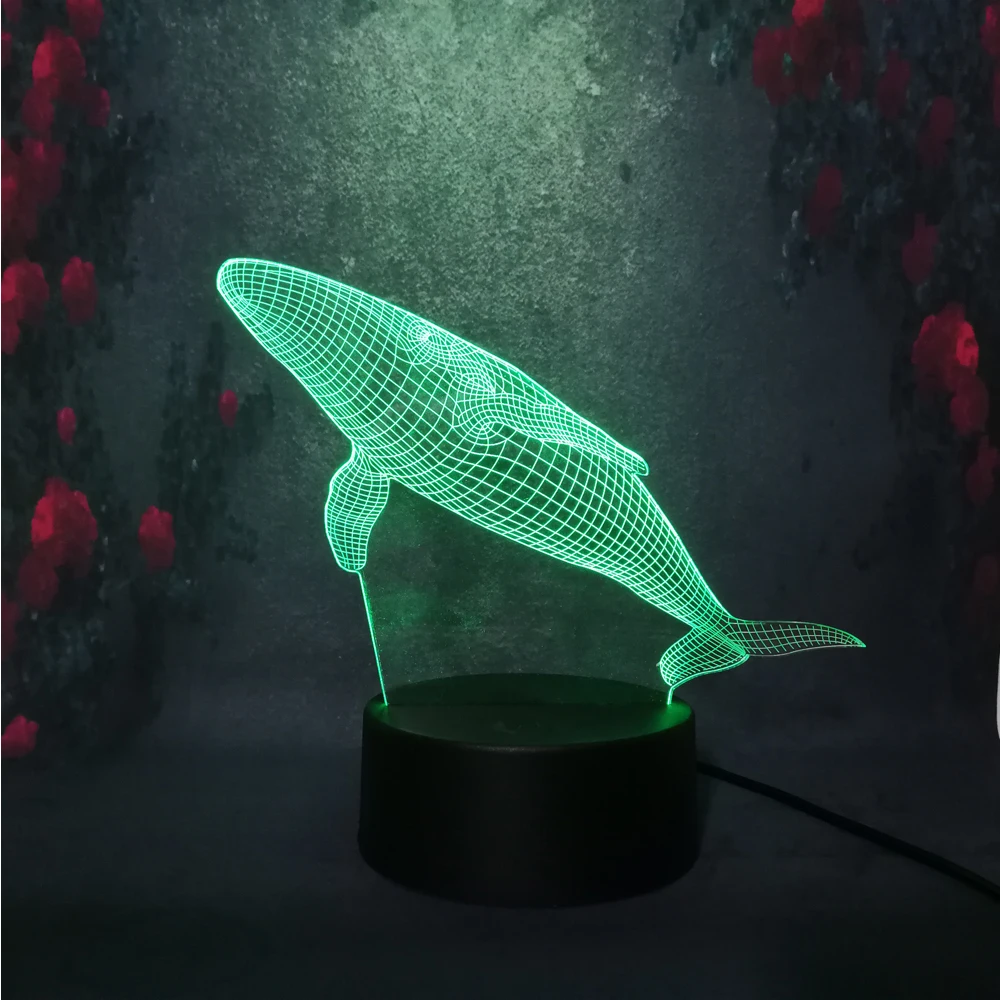 Новинка 2019 детский подарок на день 3D LED КИТ визуальный светодиодный подводный мир