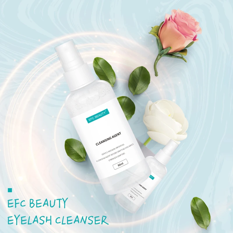 Efc beauty 80 мл средство для снятия макияжа с ресниц удаление пыли Чистка ресниц перед прививкой инструменты для наращивания ресниц