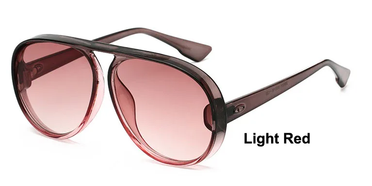 WTYJ086 Light red Feishini, яркие цвета, тренд, хип-хоп, унисекс, солнцезащитные очки, мужские, прозрачные линзы, видение, красные, солнцезащитные очки, для женщин, Ретро стиль, авиационные очки, uv400 - Цвет линз: WTYJ086 Light red