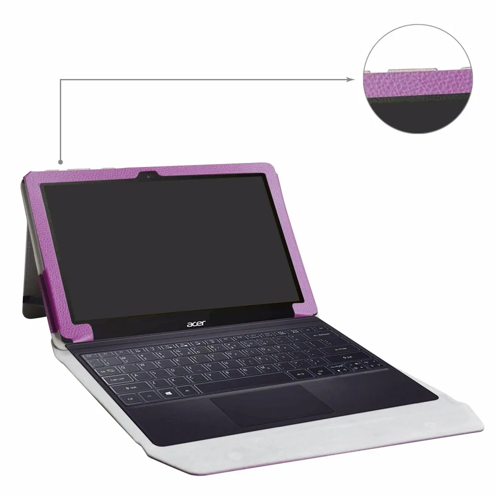 PU кожаный Romovable чехол с подставкой для 11," acer переключатель 3 Windows 10 2 в 1 планшет для ноутбука