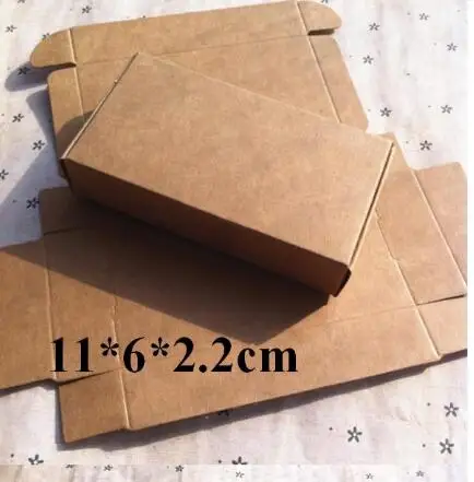 Недорогая подарочная картонная коробка из крафт бумаги 100 шт. маленькая