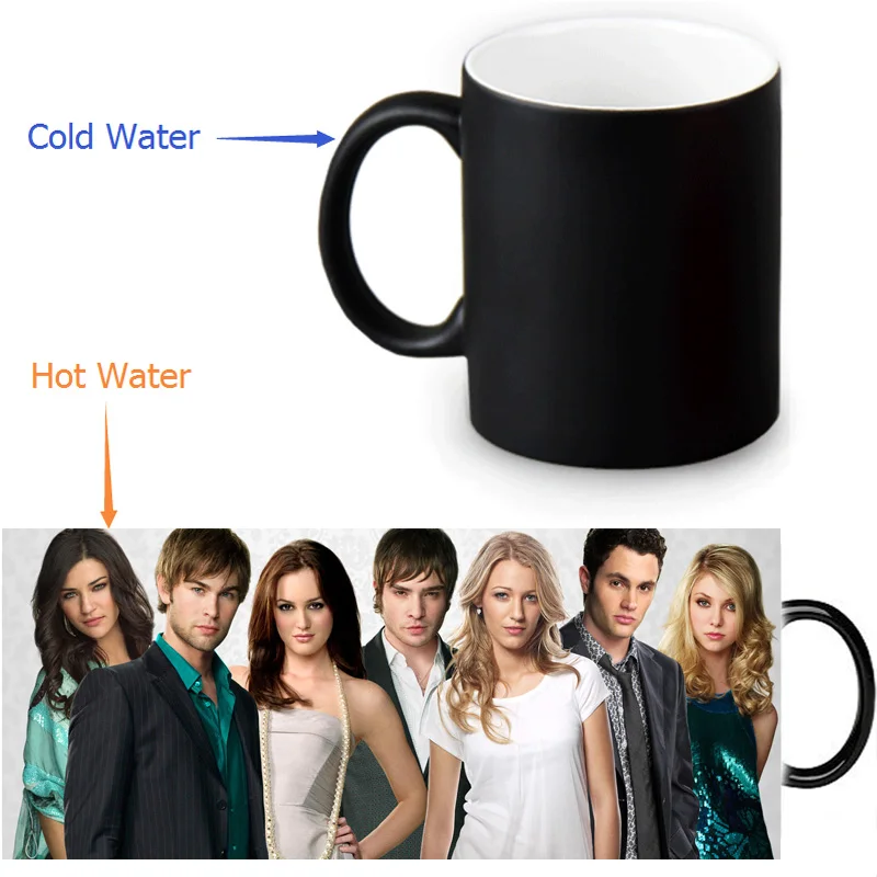 Крутая фотография со Сплетницей кружка меняющая цвет керамические чайные