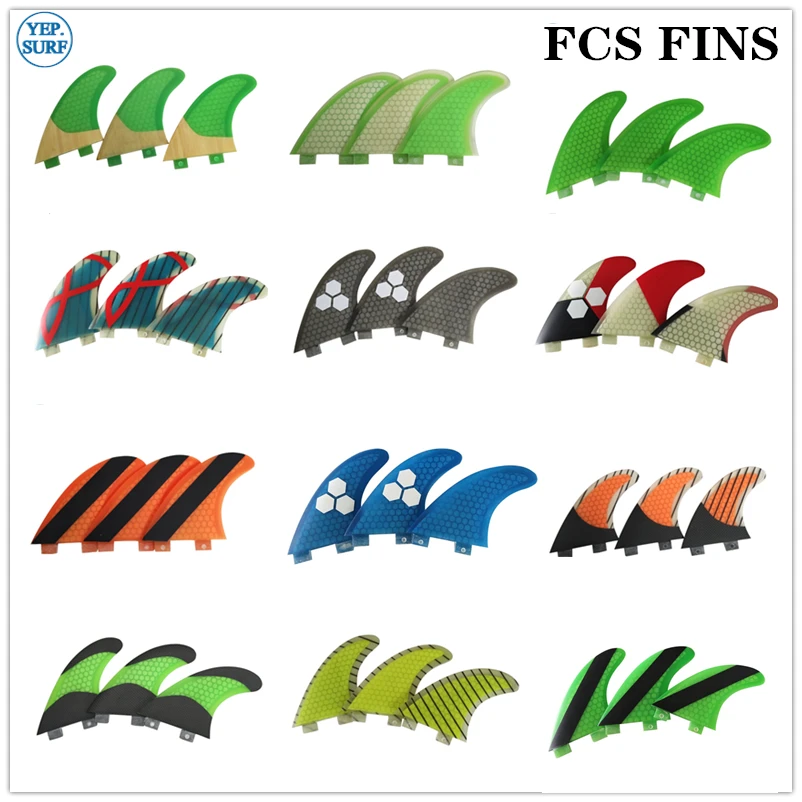 Barbatanas quilhas de Surf FCS G5 стекловолокно фасетчатый Киль вспомогательная доска плавник три набора из углеродного волокна плавники для серфинга